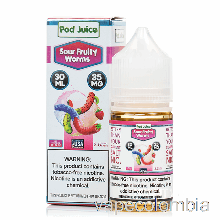 Vape Recargable Gusanos Frutales ácidos - Jugo De Vaina - 30ml 20mg